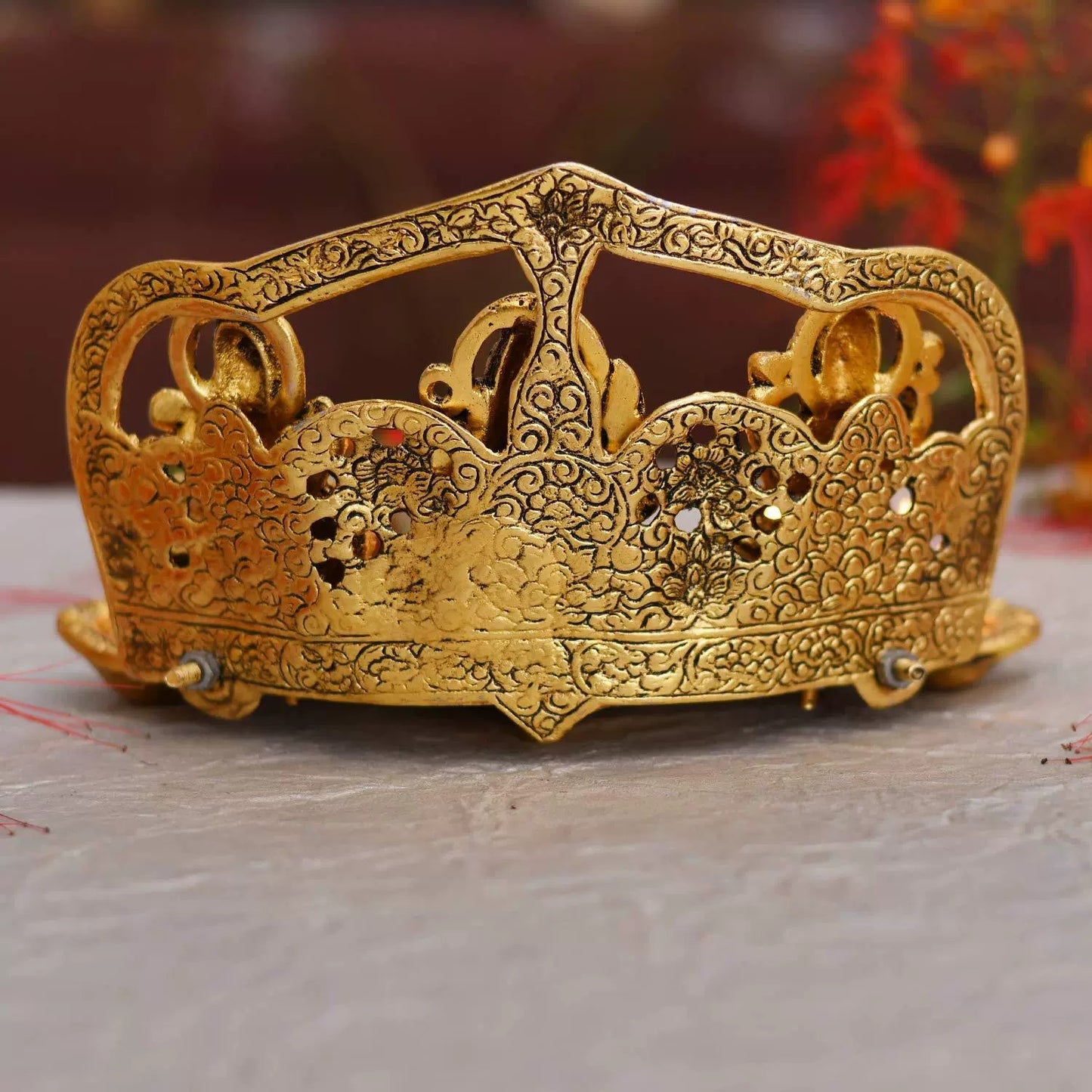 Resin craft gilded peacock