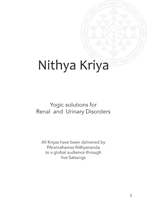 Nithya Kriya: Yogic solutions for Psychiatric Disorders (Book)