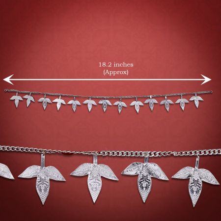 Bilva/Belpatra Haar/Mala in Pure Silver for Lord Shiva