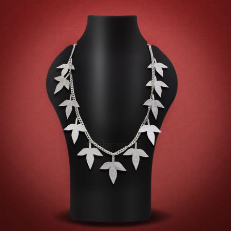 Bilva/Belpatra Haar/Mala in Pure Silver for Lord Shiva