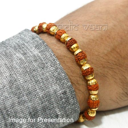 Rudraksha Bracelet in Designer Caps