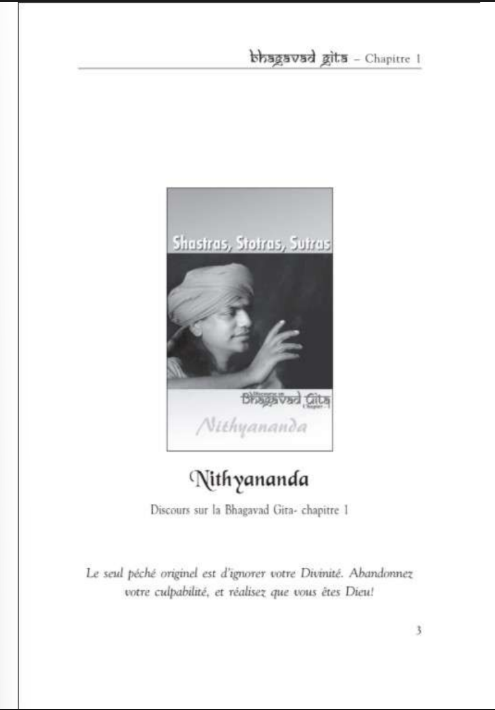 Bhagavad Gita: Chater 1 in French (Book)