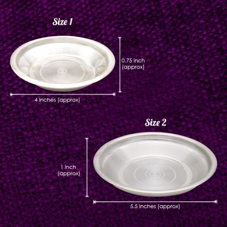 Puja Plate with Thik Border in Pure Sterling Silver