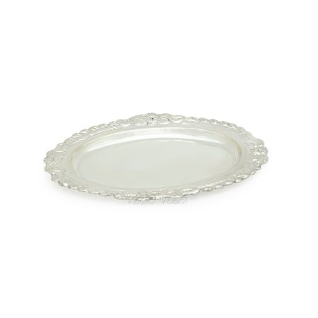 Small Pooja Prasad Thali / Plate in Pure silver