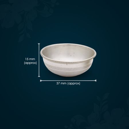 Small Bowl/Katori for Prasadam Puja Thali in Pure Silver