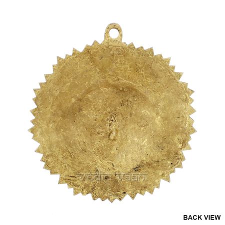 Lord Surya Dev (Sun) Hindu God Mukh Wall Hanging in Brass