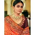 Designer Party Wear Saree With Heavy Embroidered Border