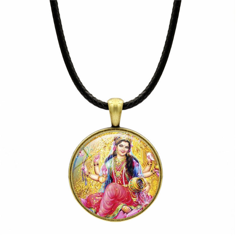 Goddess Lakshmi Wealth Pendant Necklace – Wearable Blessing of Abundance, Prosperity & Divine Grace