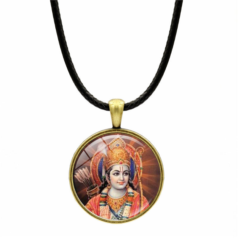 Lord Rama Sacred Pendant Necklace – Divine Protection & Inner Strength