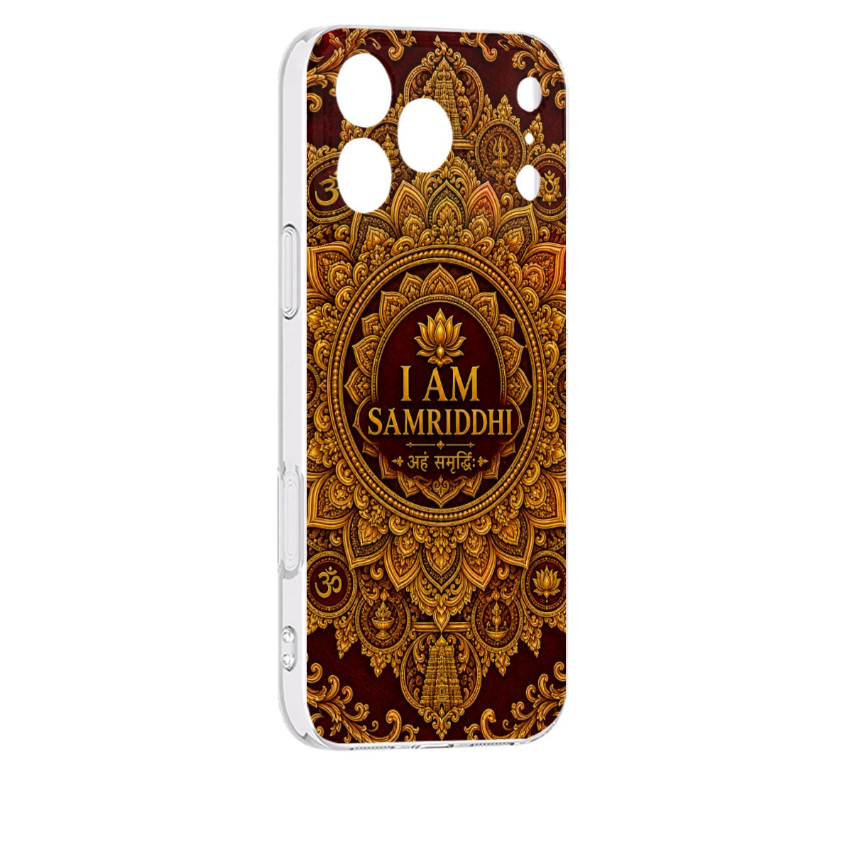 I Am Samriddhi iPhone 17 Series TPU Phone Case – Sacred Mandala Design