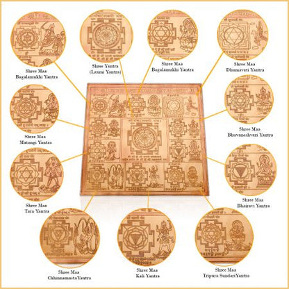Shree Chakra Dus 10 Mahavidya Powerful Shakti 12x12 Yantra
