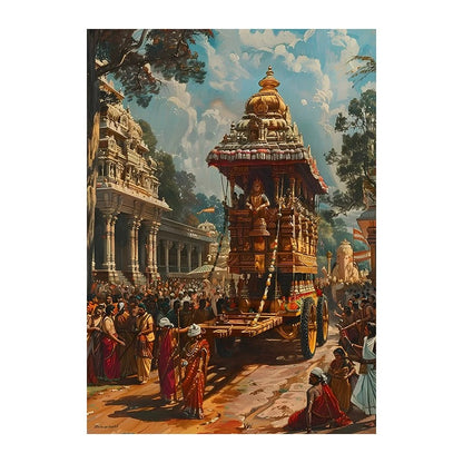 Hindu and Buddhist deity-style printed canvas poster