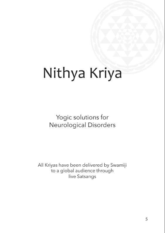 Nithya Kriya: Yogic Solutions for Neurological Disorders (Book)