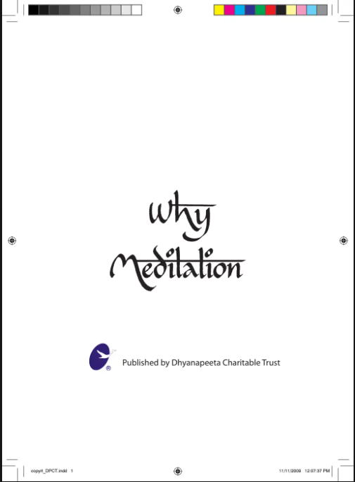 Why Meditation? (Book)