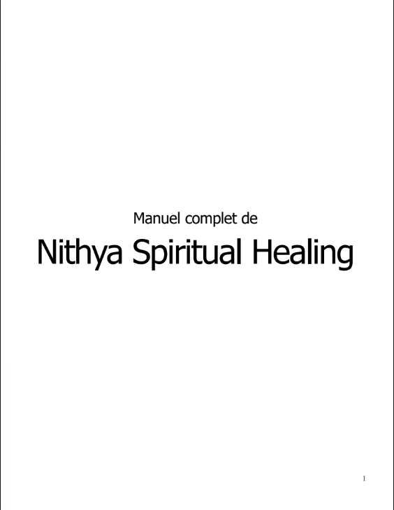 Nithya Spiritual Healing (Book)