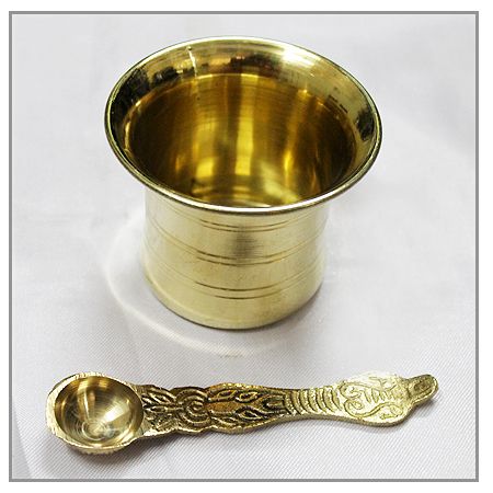 Panchapatra-Pali In Brass