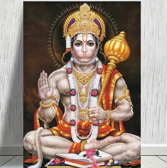 Indian decorative painting - Hanuman, the Monkey God