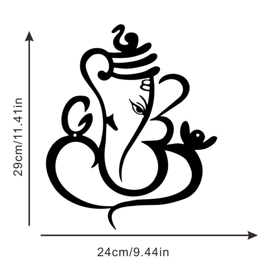 Sacred Ganesha Line Art – Living Presence of the Remover of Obstacles & Auspicious Consciousness (Approx. 29cm × 24cm)