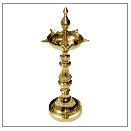Om container in brass