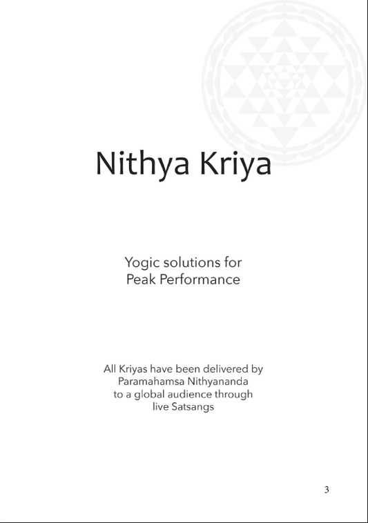 Nithya Kriya: Yogic solutions for Peak Performance (Book)