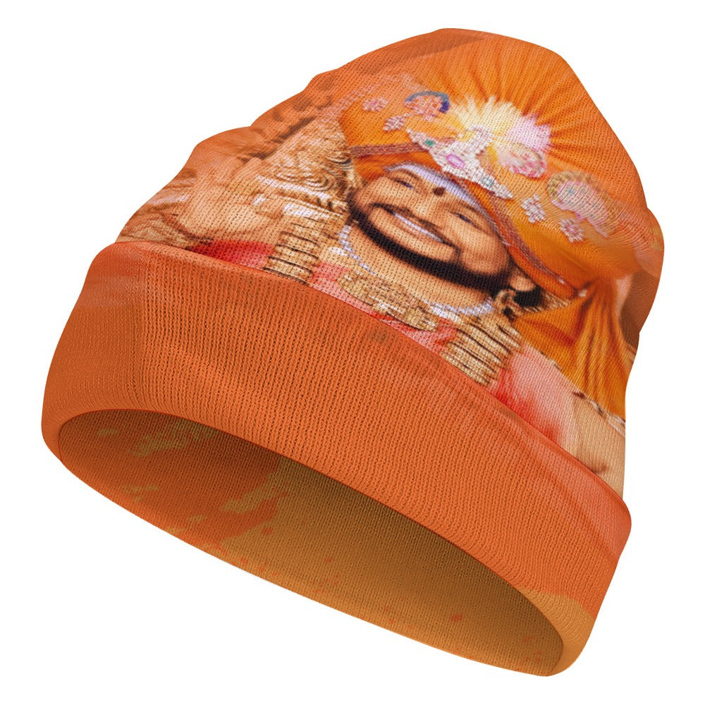 Full printed knitted hat