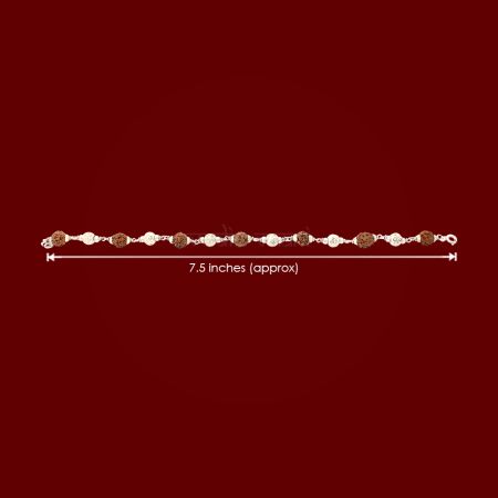 Punchmukhi Rudraksha Bracelet with Pure Silver Balls