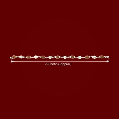 Punchmukhi Rudraksha Bracelet with Pure Silver Balls