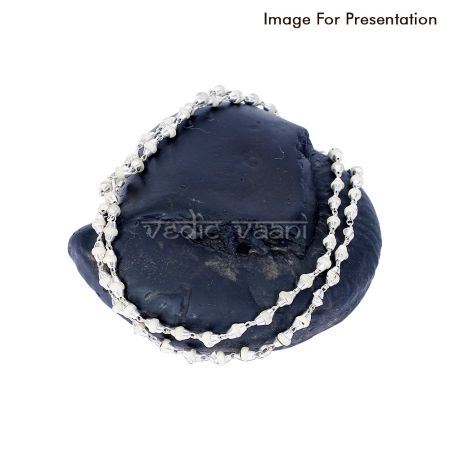 White Tulsi Mala in Silver Caps