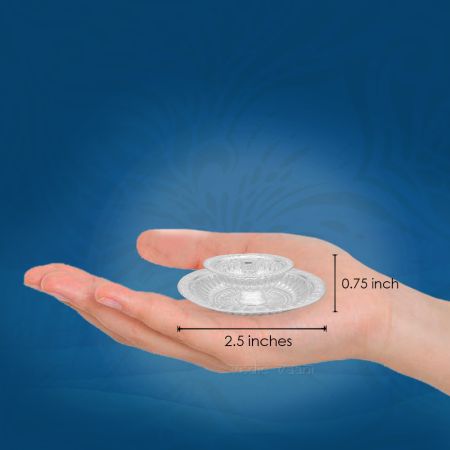 Fancy Diya in Silver for Puja
