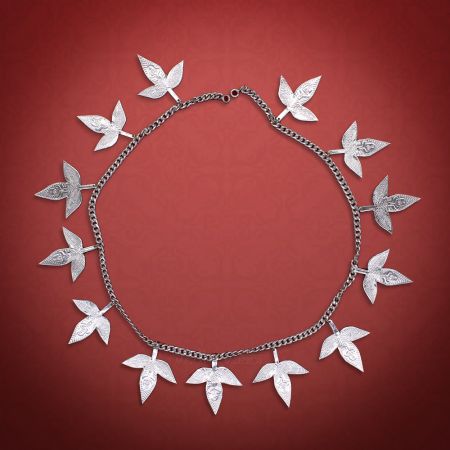 Bilva/Belpatra Haar/Mala in Pure Silver for Lord Shiva