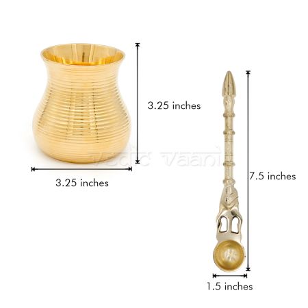 Panchpatra and Pali in Brass - Big