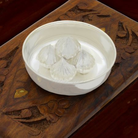 Lord Ganesha Sweet Modak with Thali in Pure Silver