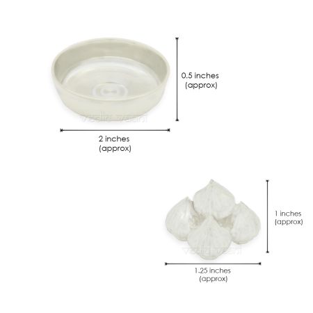 Lord Ganesha Sweet Modak with Thali in Pure Silver