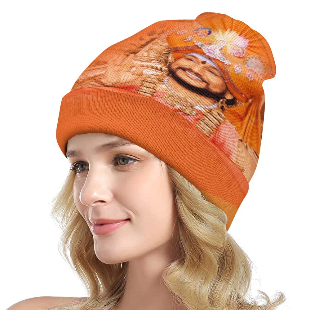 Full printed knitted hat
