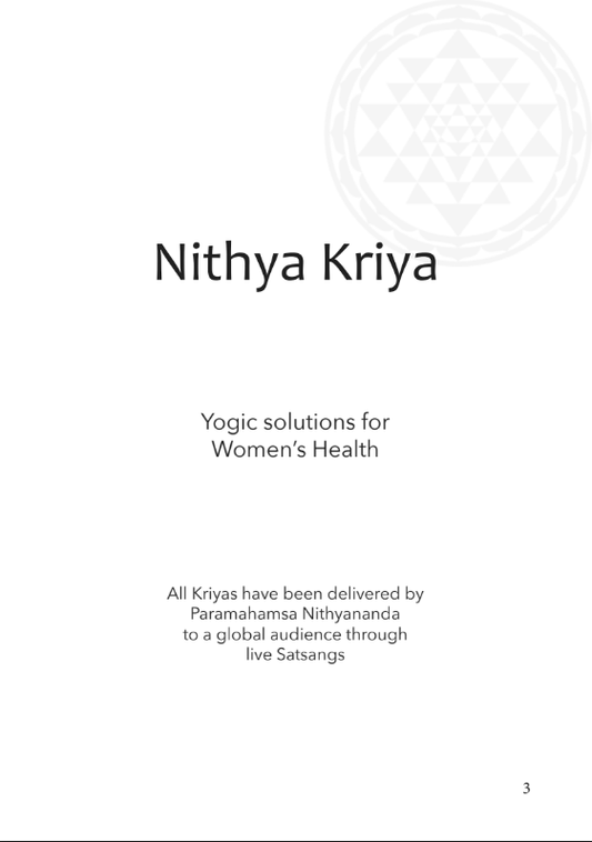 Nithya Kriya: Yogic solutions for Women¡¯s Health (Book)