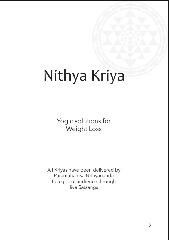 Nithya Kriya: Yogic Solutions for Weight Loss (Book)