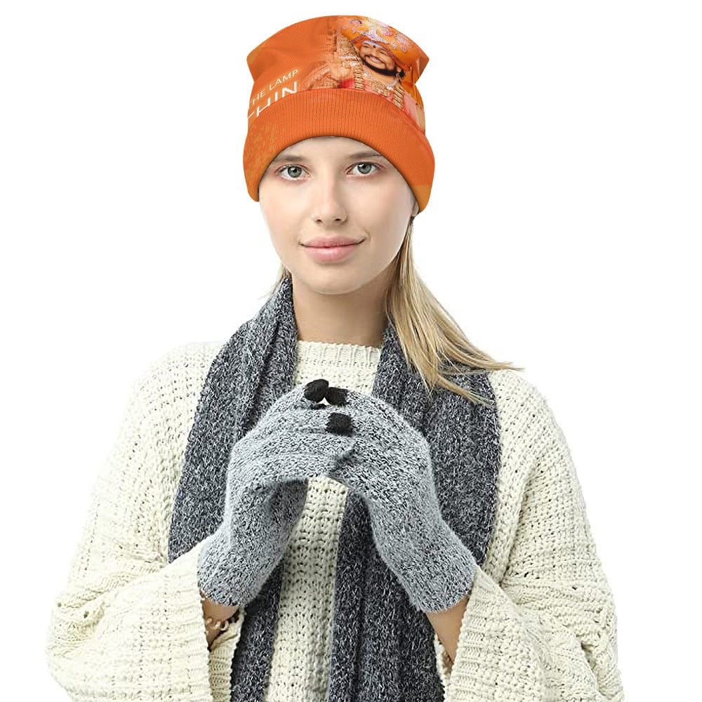 Full printed knitted hat