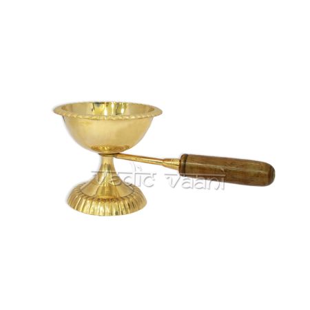 Dhoop Aarti with wooden handle – Design II