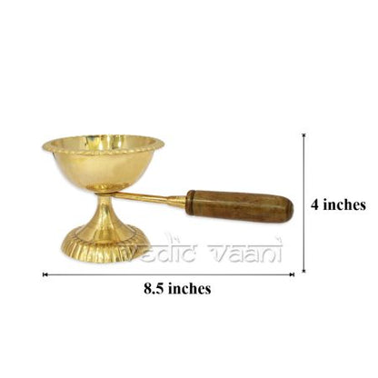 Dhoop Aarti with wooden handle – Design II