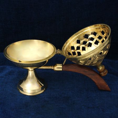 Dhoop Dani Incense Burner in Brass