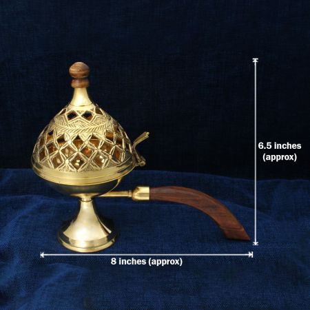 Dhoop Dani Incense Burner in Brass