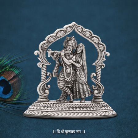 Divine Radhe Krishan Sculpture/Figures in Pure Silver