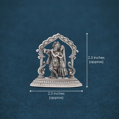 Divine Radhe Krishan Sculpture/Figures in Pure Silver