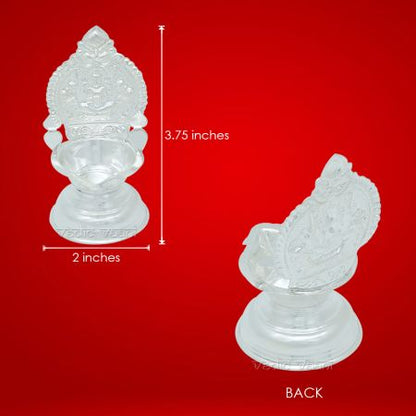 Lakshmi Oil Diya in Pure Silver