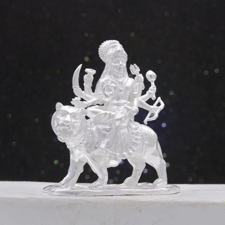 Shakti Maa Durga Mata Idol/Murti in Pure Silver