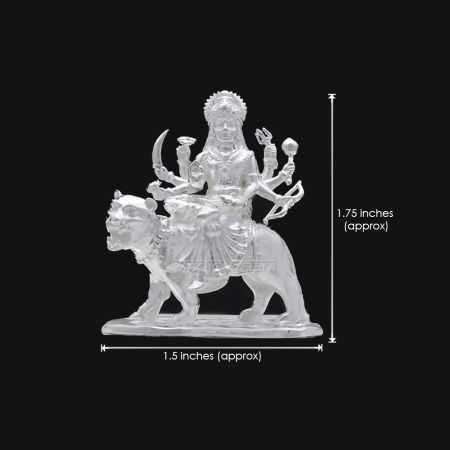 Shakti Maa Durga Mata Idol/Murti in Pure Silver