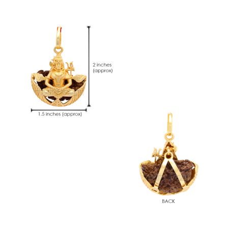 Ek (1) Mukhi Rudraksha Design with Lord Shiva