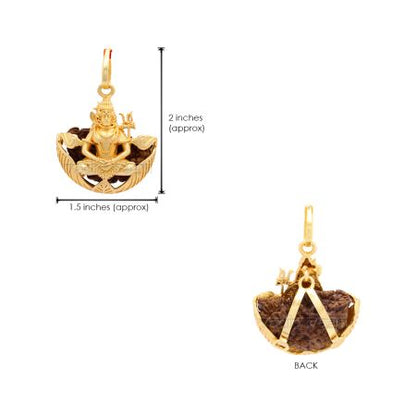 Ek (1) Mukhi Rudraksha Design with Lord Shiva