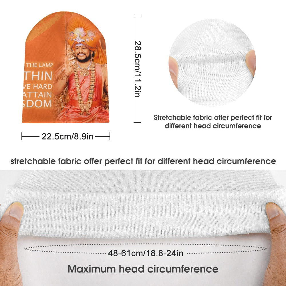Full printed knitted hat