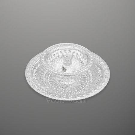 Fancy Diya in Silver for Puja